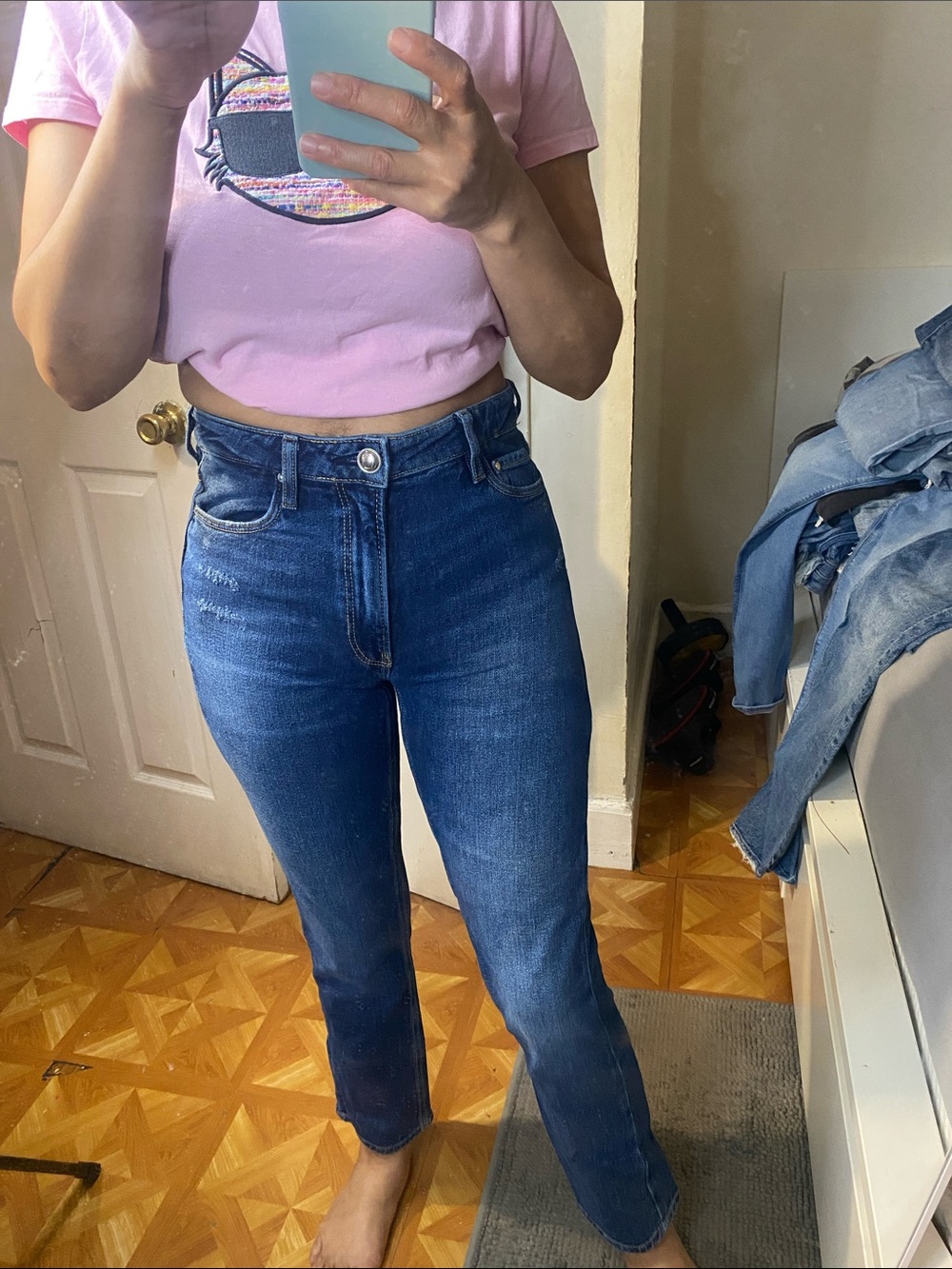 GUESS Dark Blue Straight Leg Jeans